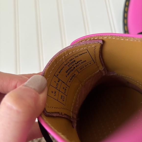 Dr. Martens | Women's 1461 Smooth Leather Oxford Shoes Size US 8 Thrift Pink - Picture 9 of 11